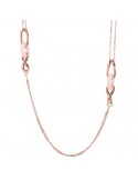 Bronzallure Necklace - Variegated - Intertwined-Rose Quartz-WSBZ02037.PQ