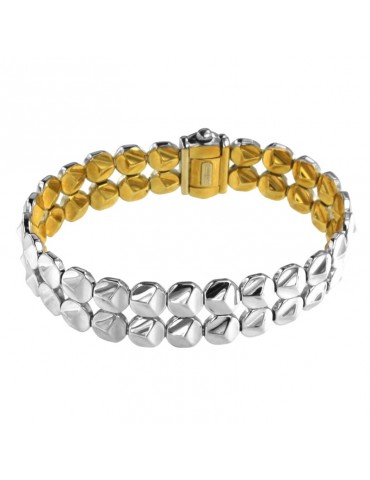 Bracciale Chimento - Double Mosaico - Oro Giallo - Oro Bianco - 1B02030ZBA185