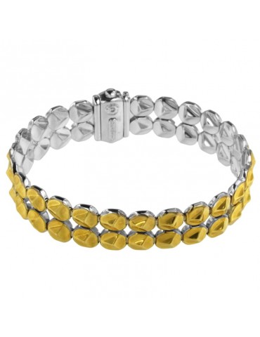 Bracciale Chimento - Double Mosaico - Oro Giallo - Oro Bianco - 1B02030ZBA185 2