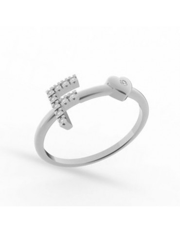 Anello Buonocore - You Are - Oro - Lettera F - Diamanti - 012A-F-DW