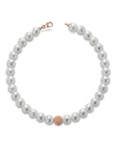 Bracciale Lelune Young - Perle Freshwater 6,5-7mm - Sfera - Oro Rosa - LLBR0170P