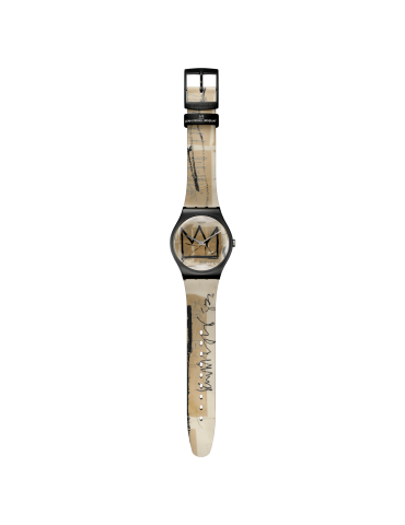 Swatch Watch - Untitled by Jean-Michel Basquiat 41mm Beige Black - 0