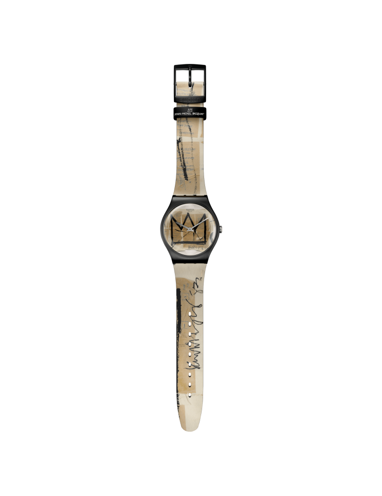 Swatch Watch - Untitled by Jean-Michel Basquiat 41mm Beige Black - 0