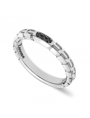 Zancan Ring - Insignia 925 - Silver 925% - Black Spinels - EXA156