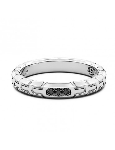 Zancan Ring - Insignia 925 - Silver 925% - Black Spinels - EXA156 2