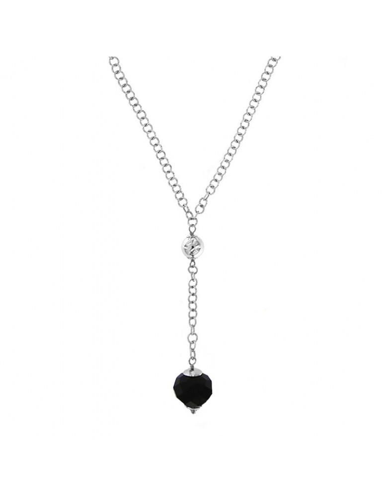 Collana Boccadamo Cristalli Swarovski Neri da Donna - 0