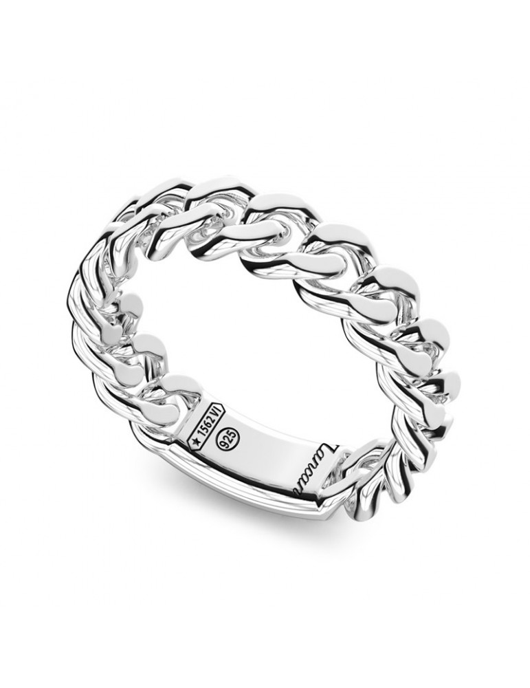 Anello Zancan Cubane Argento 925% Maglia Groumette EXA219