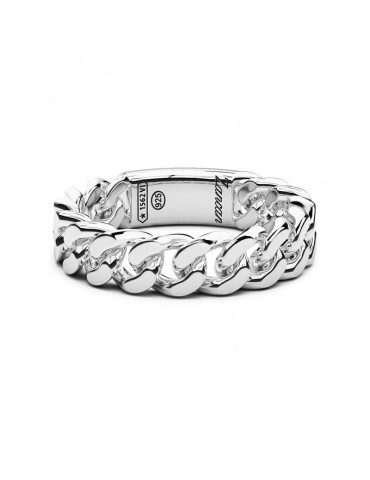 Zancan Ring - Cuban - 925% Silver - Groumette Mesh - EXA219 2
