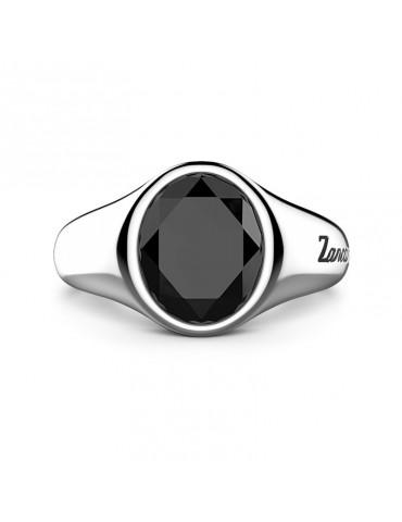 Zancan Ring for Men - Eternity 925 - Chevalier - Black Onyx - EXA238 2