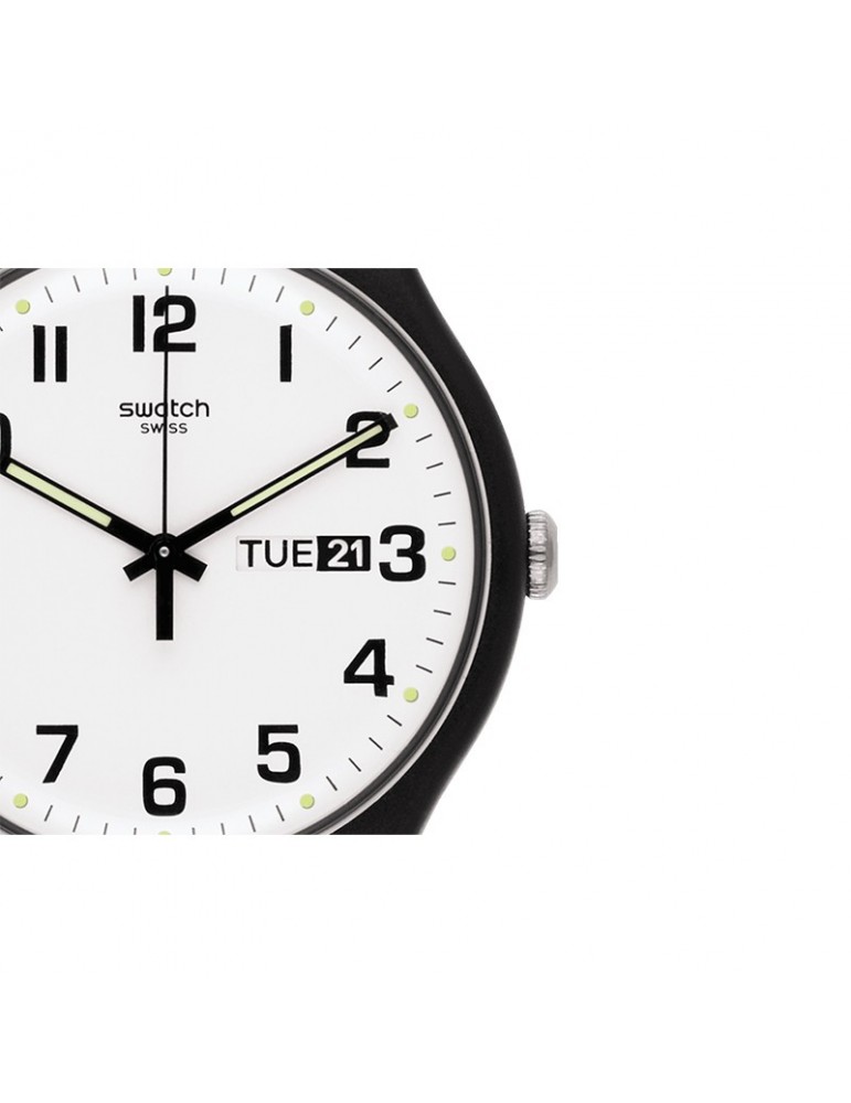 Swatch Watch - Classic - Twice Again - Black - 41mm -White-SO29B703