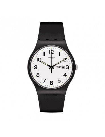 Swatch Watch - Classic - Twice Again - Black - 41mm -White-SO29B703