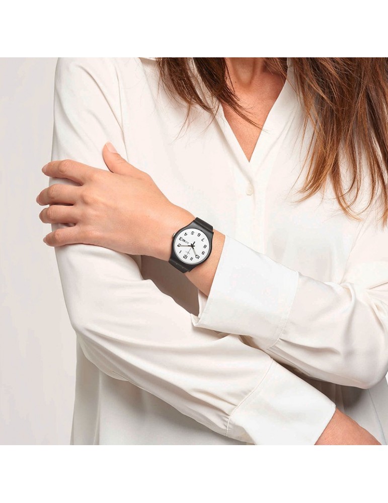 Orologio Swatch - Classic - Twice Again - Nero - 41mm -Bianco-SO29B703