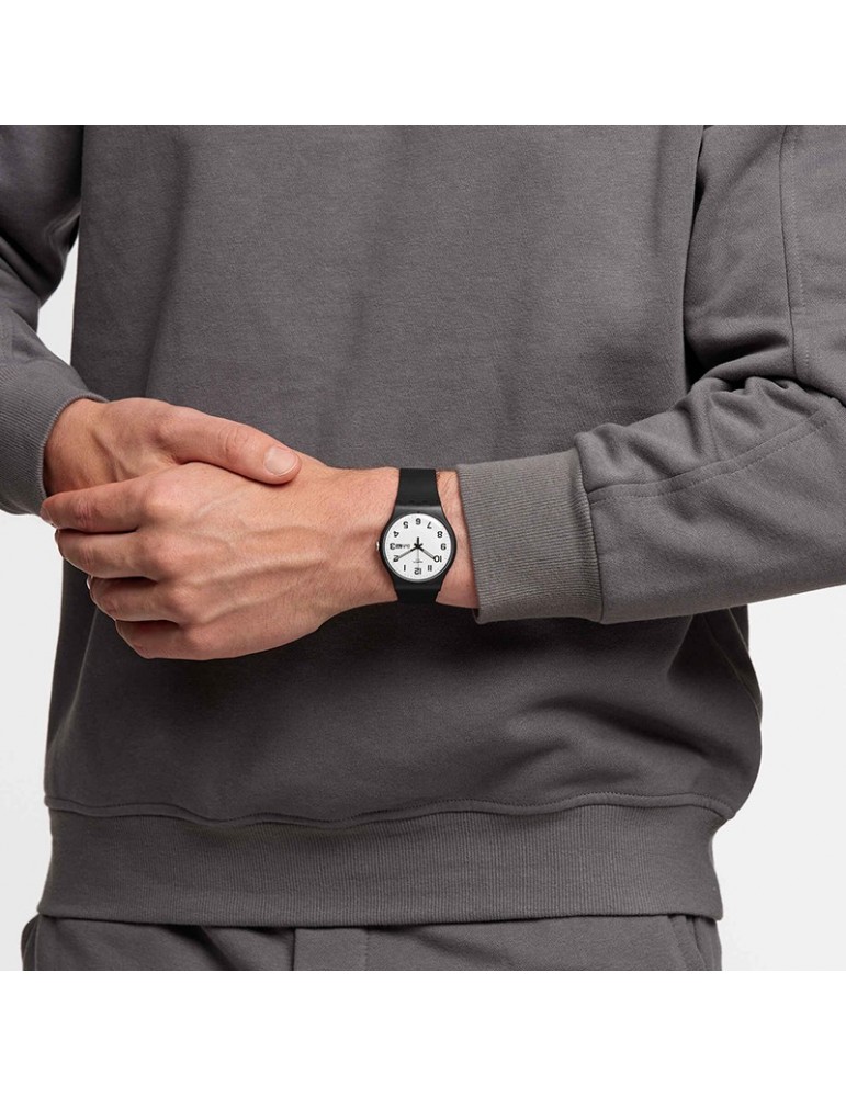 Swatch Watch - Classic - Twice Again - Black - 41mm -White-SO29B703