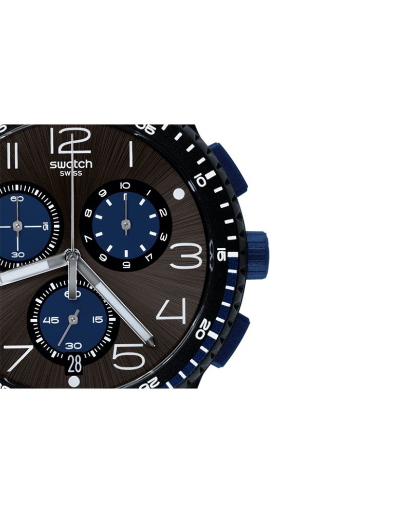 Orologio Swatch - Kaicco Cronografo 42mm Blu Nero - SUSB406