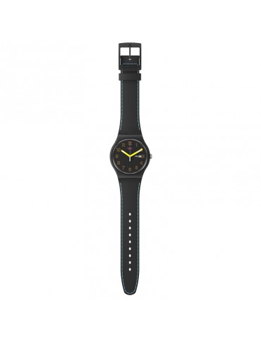 Swatch Watch - Dark Glow - Black - 41mm - Yellow Hands - SO29B707 2