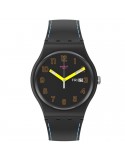 Orologio Swatch - Dark Glow - Nero - 41mm - Lancette Gialle - SO29B707