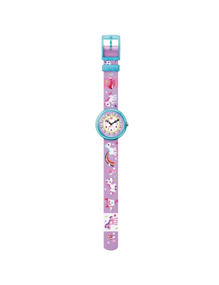 Flik Flak Watch - Magical Unicorns - Purple - 32mm - Unicorns-FBNP033