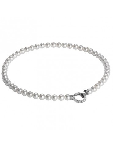 COLLANA BOCCADAMO CON FILO DI PERLE IN SWAROVSKI - 0