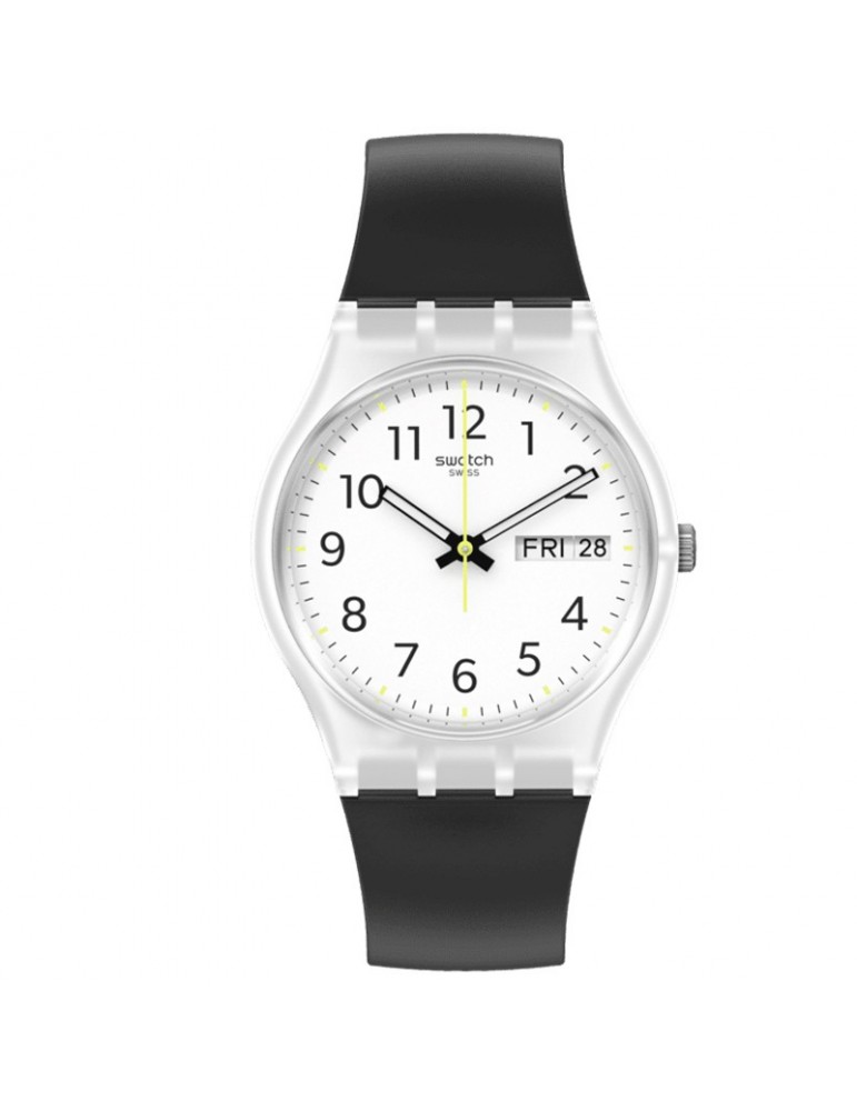 Swatch Watch Monthly Drops Rinse Repeat Black 34mm White Black