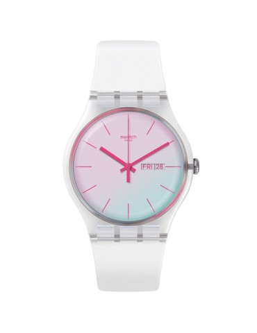 Orologio Swatch - PolaWhite - Bianco - 41 mm - Turchese - SO29K704-S14