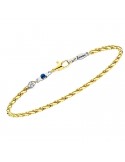 Bracciale Zancan Uomo - Insignia Gold - Oro Giallo - Zaffiro - UB059GB
