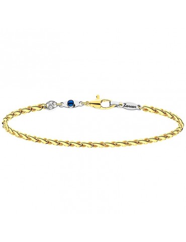Zancan Men's Bracelet - Insignia Gold in 18K Yellow Gold with Blue Sapphire - 0 2
