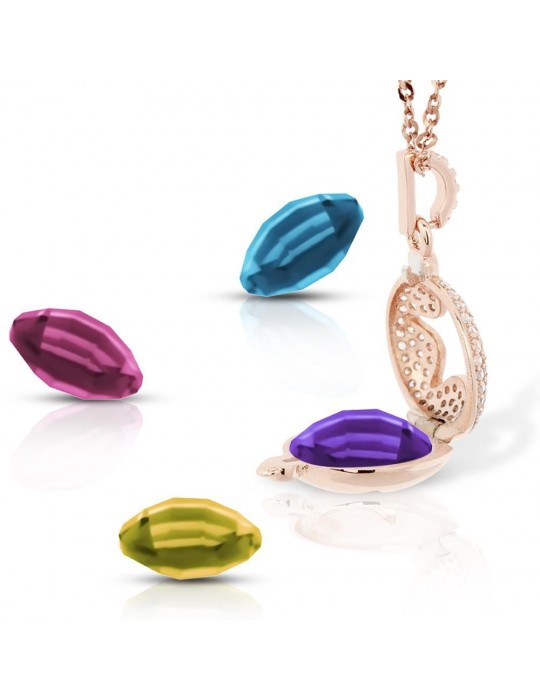 Collana Boccadamo Donna - con Stella e Cristallo Blu - 0