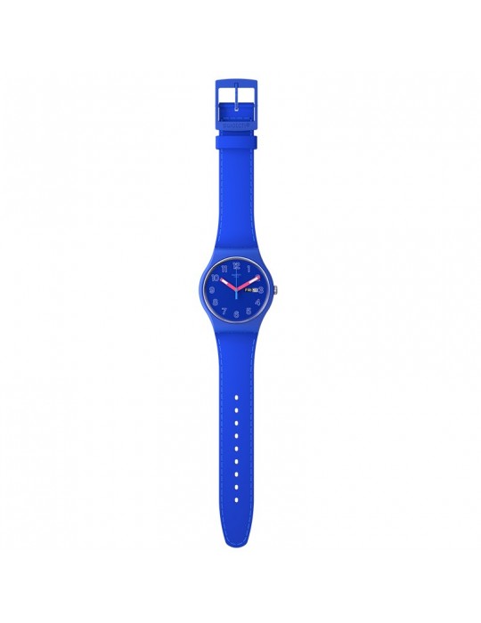 Swatch Watch - Cobalt Disco - Blue - 41mm - Pink Hands - SO29N705