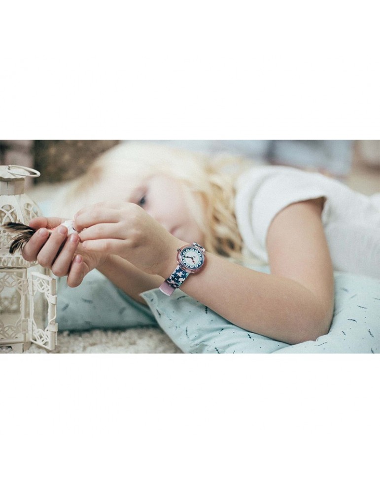 Flik Flak Watch - Flower - Only Time - Pink-32mm-Fiorellini-FBNP080