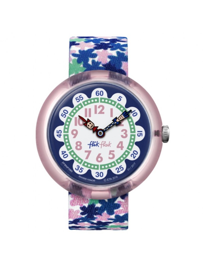 Orologio Flik Flak - Flower - Solo Tempo -Rosa-32mm-Fiorellini-FBNP080