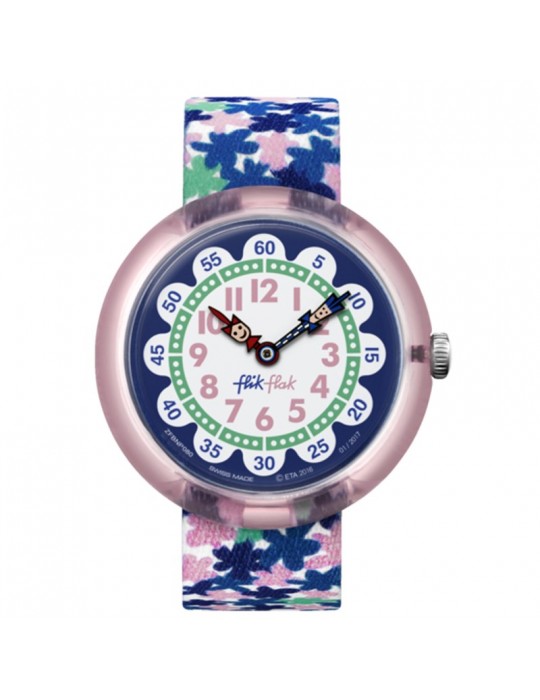 Orologio Flik Flak - Flower - Solo Tempo -Rosa-32mm-Fiorellini-FBNP080