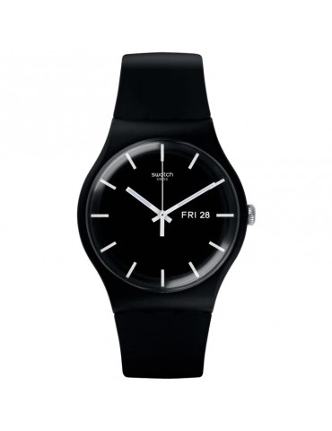 Swatch Watch - Mono Black - Black - 41mm - White Hands-SO29B704