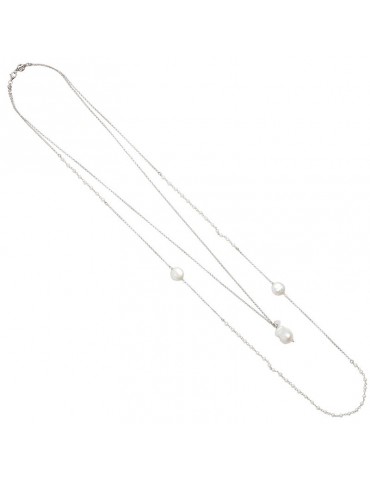 Collana Boccadamo Donna - a Due Fili con Perle Naturali e Barocche - 0 2