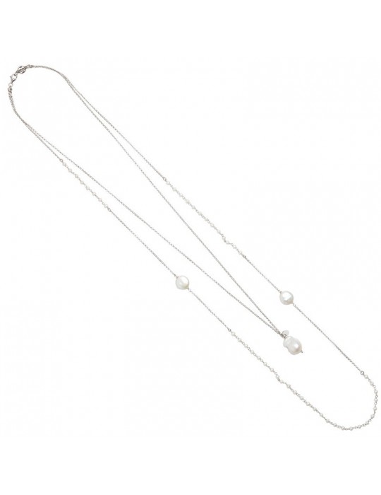 Collana Boccadamo Donna - a Due Fili con Perle Naturali e Barocche - 0