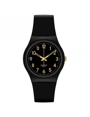 Swatch Watch - Classic - Golden Tac - Black - 34mm - Golden-SO28B113