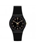 Swatch Watch - Classic - Golden Tac - Black - 34mm - Golden-SO28B113