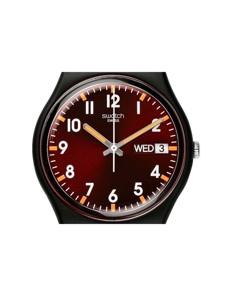 Swatch Watch Classic Sir Red Black 34mm Red SO28B704