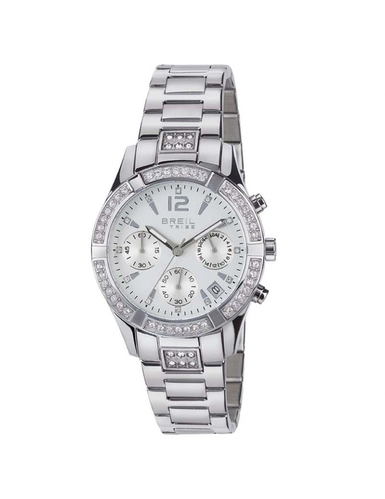 Orologio Breil Tribe - C'est Chic - Silver - 36mm -Bianco-Cristalli-EW0275