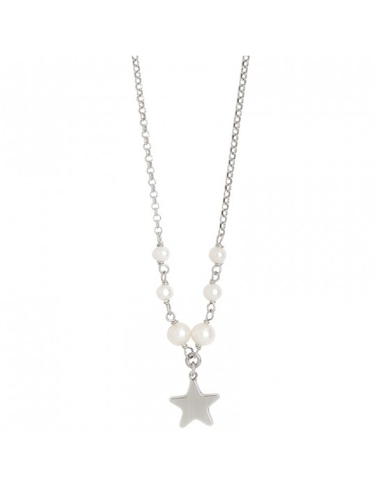 Boccadamo Women's Necklace with Natural Pearls and Star - 0