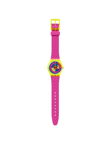 Orologio Swatch - Shades of Neon - Tempo e Data-Rosa-34mm-Blu-SO28J700 2