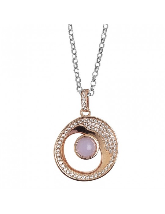 Boccadamo Women's Necklace with Moon and Crystal Eclipse Pendant - 0