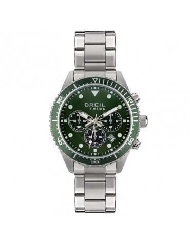 Breil Tribe Watch - Sail - Chronograph - Silver - 42mm - Green-EW0638