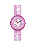 Orologio Flik Flak-Mystical Woods-So Cute-Rosa-32mm-Coniglietti-FBNP143