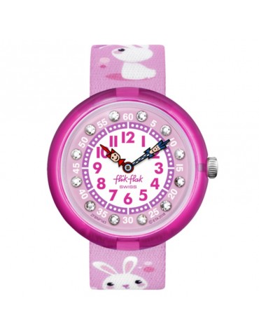Orologio Flik Flak-Mystical Woods-So Cute-Rosa-32mm-Coniglietti-FBNP143 2