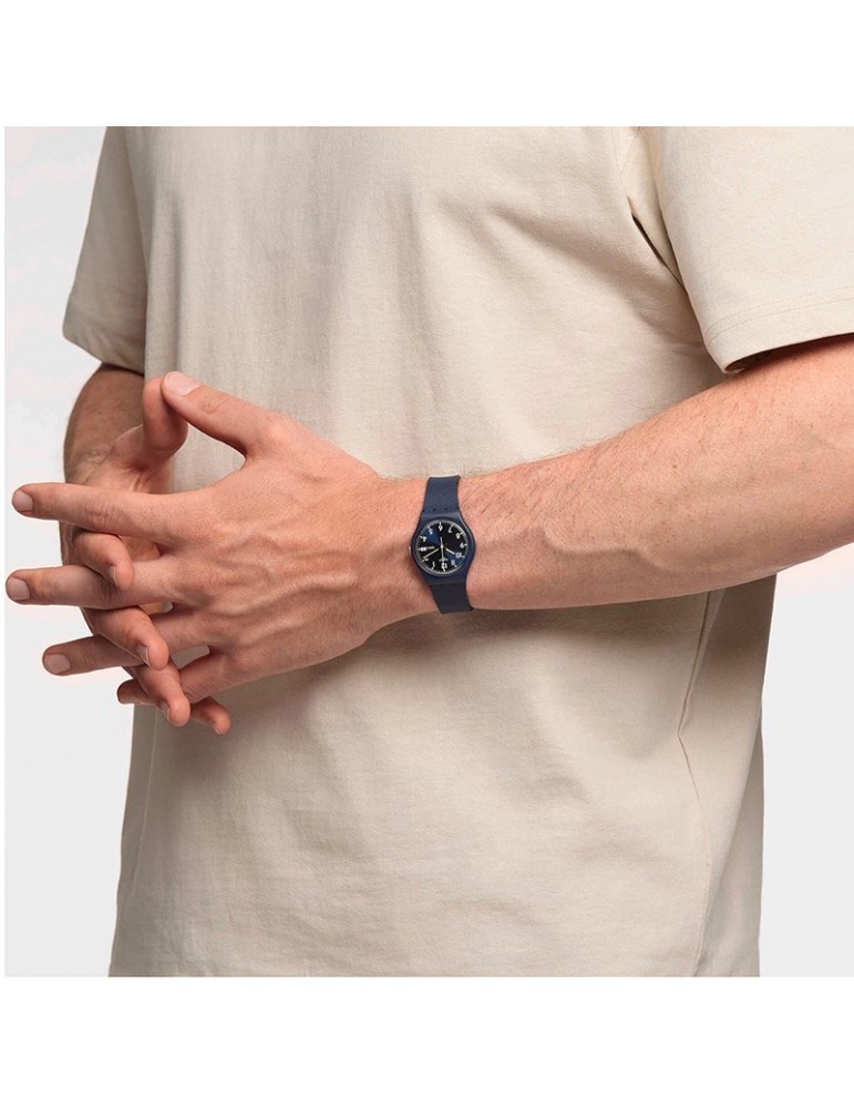 Swatch Watch - Classic - Sir Blue - Time and Date - 34mm - Blue - SO28N702
