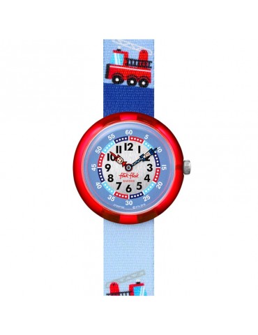 Flik Flak Watch - Firetruck - 32mm - Light Blue - Firefighters - FBNP160