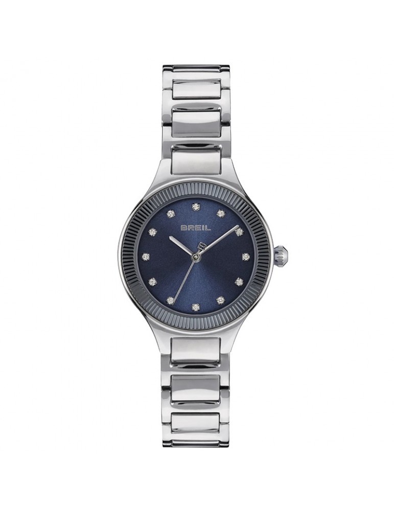 Breil Watch - Sheer - Only Time - Silver-32mm-Blue-Crystals-TW1995