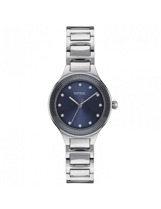 Breil Watch - Sheer - Only Time - Silver-32mm-Blue-Crystals-TW1995