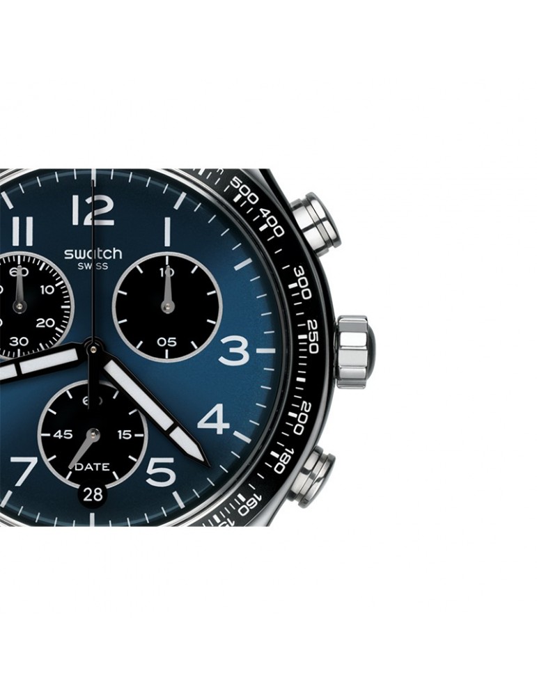 Orologio Swatch - Boxengasse - Cronografo - Silver - 43mm-Blu-YVS423GC