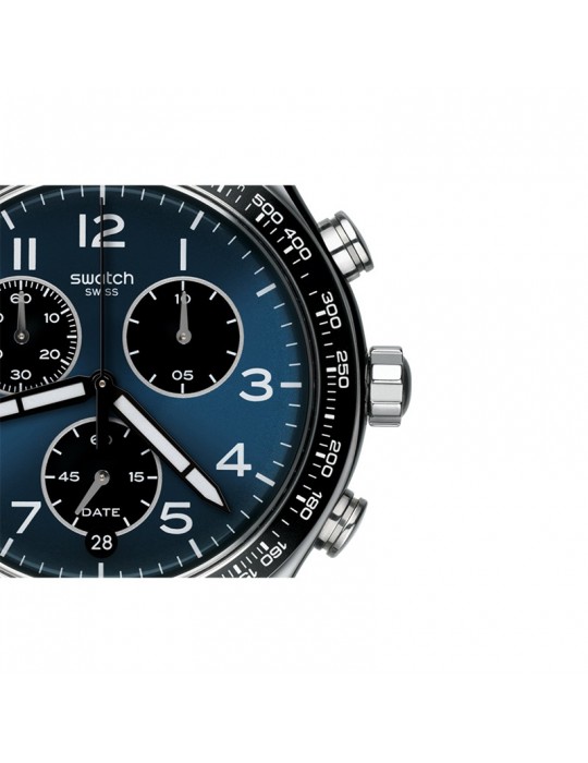 Orologio Swatch - Boxengasse - Cronografo - Silver - 43mm-Blu-YVS423GC